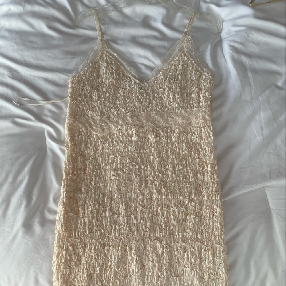 Zara cream slip dress in a size Medium
